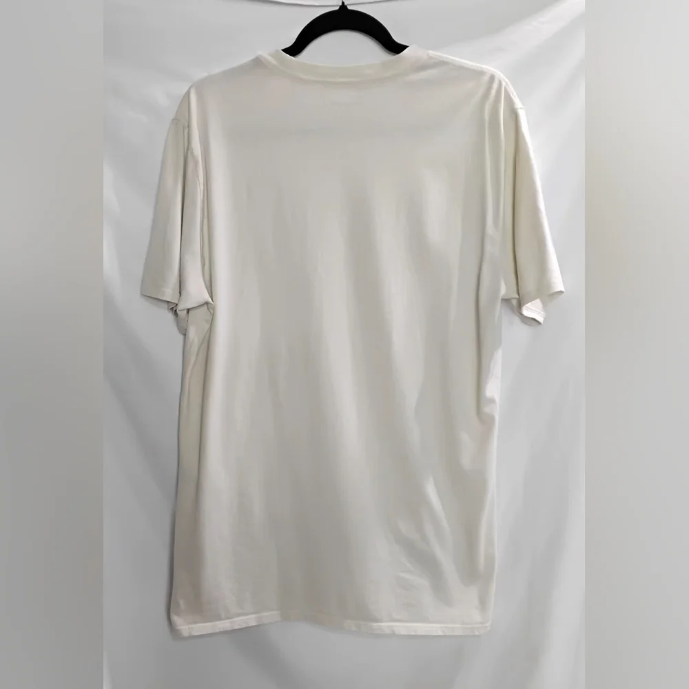 KARL LAGERFELD Men’s Short Sleeve T-Shirt Paris Size  Med Beige w/Black - Picture 2 of 9